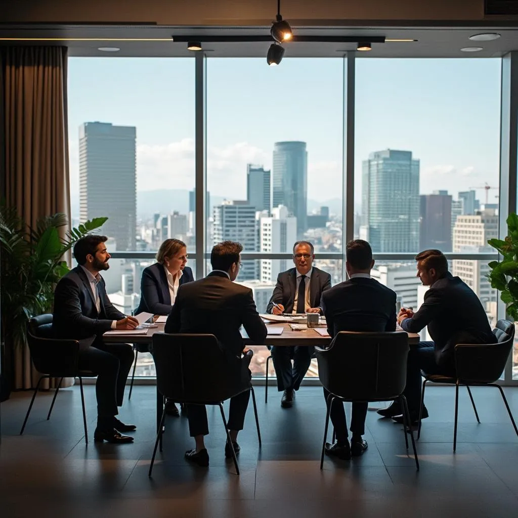 Equipo de ConsultFinAR en la oficina principal de Buenos Aires